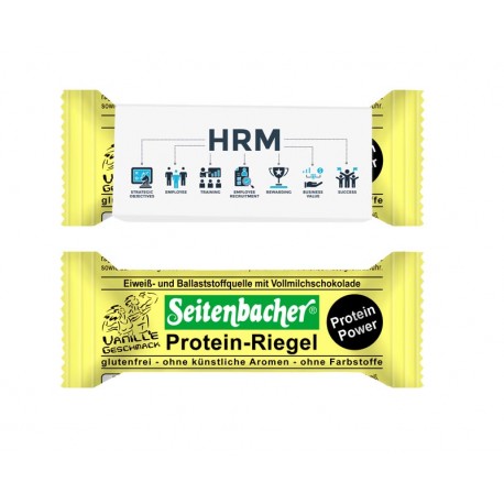 Seitenbacher Protein-Riegel im Werbeschuber