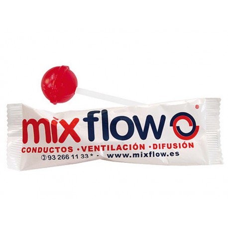 Lollipop flow-wrapped