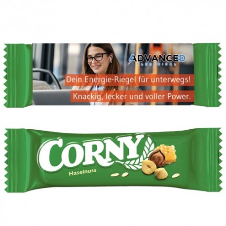 Corny im Werbeschuber
