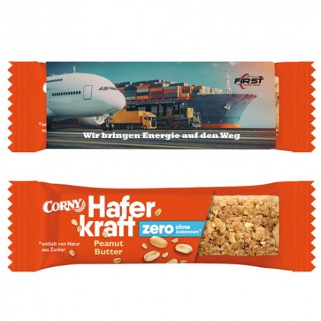 Corny Haferkraft im Werbeschuber