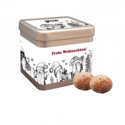 Kubitin square tin filled with mini-contrellas