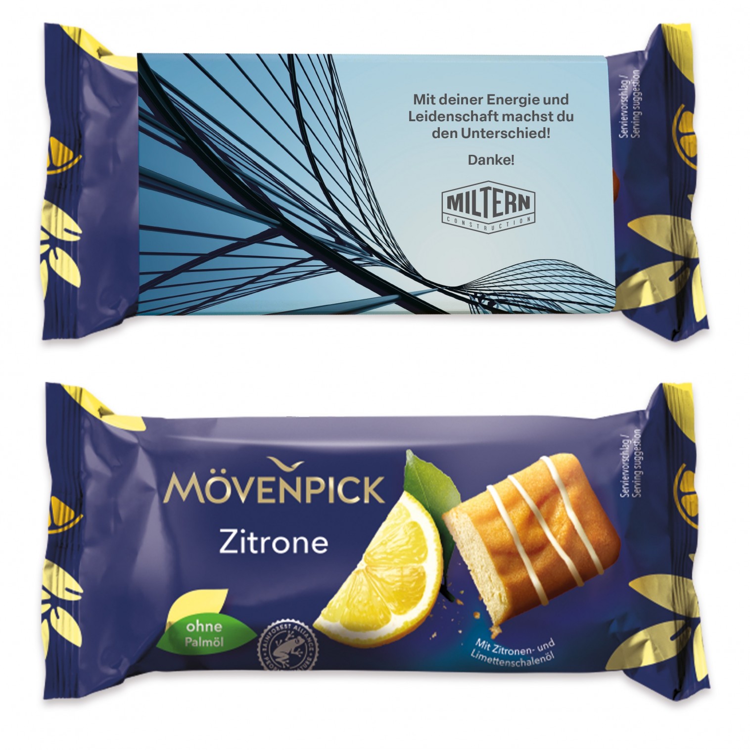 Mövenpick Mini-Cake with printed sleeve
