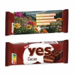 Nestlé YES Cacao Cake Bar with printed sleeve