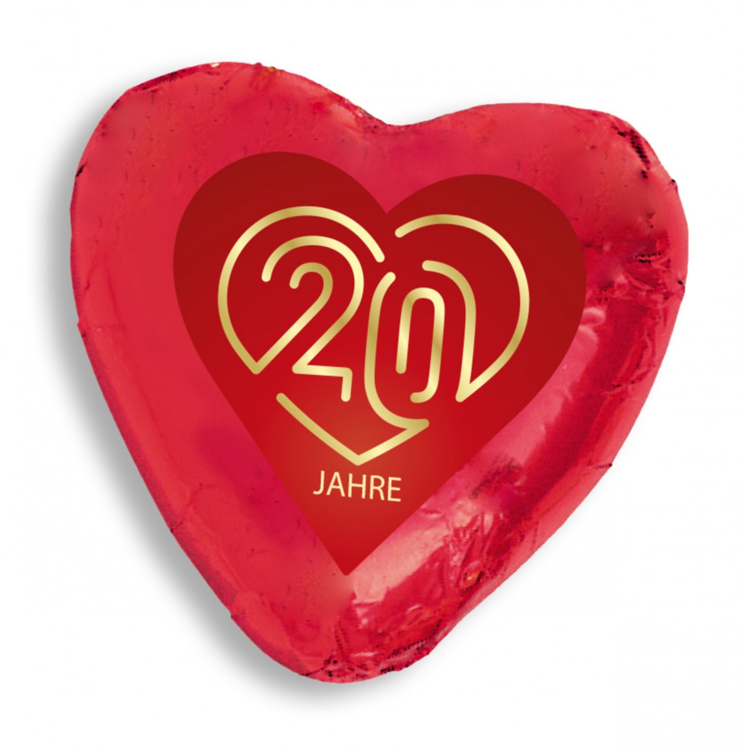 Large Chocolate Heart 20 g with label