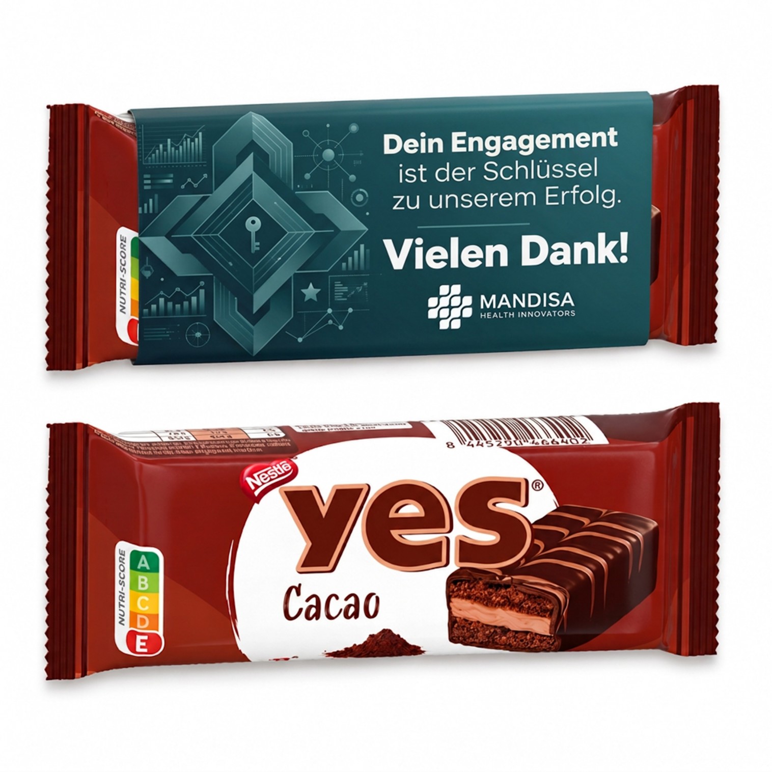 Nestle Yes Kuchenriegel im Werbeschuber