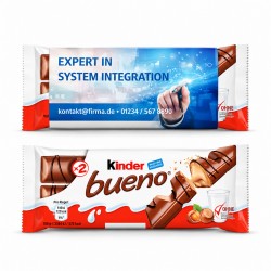 Kinder Bueno im Werbeschuber