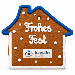 Lebkuchen-Weihnachtshaus Flach