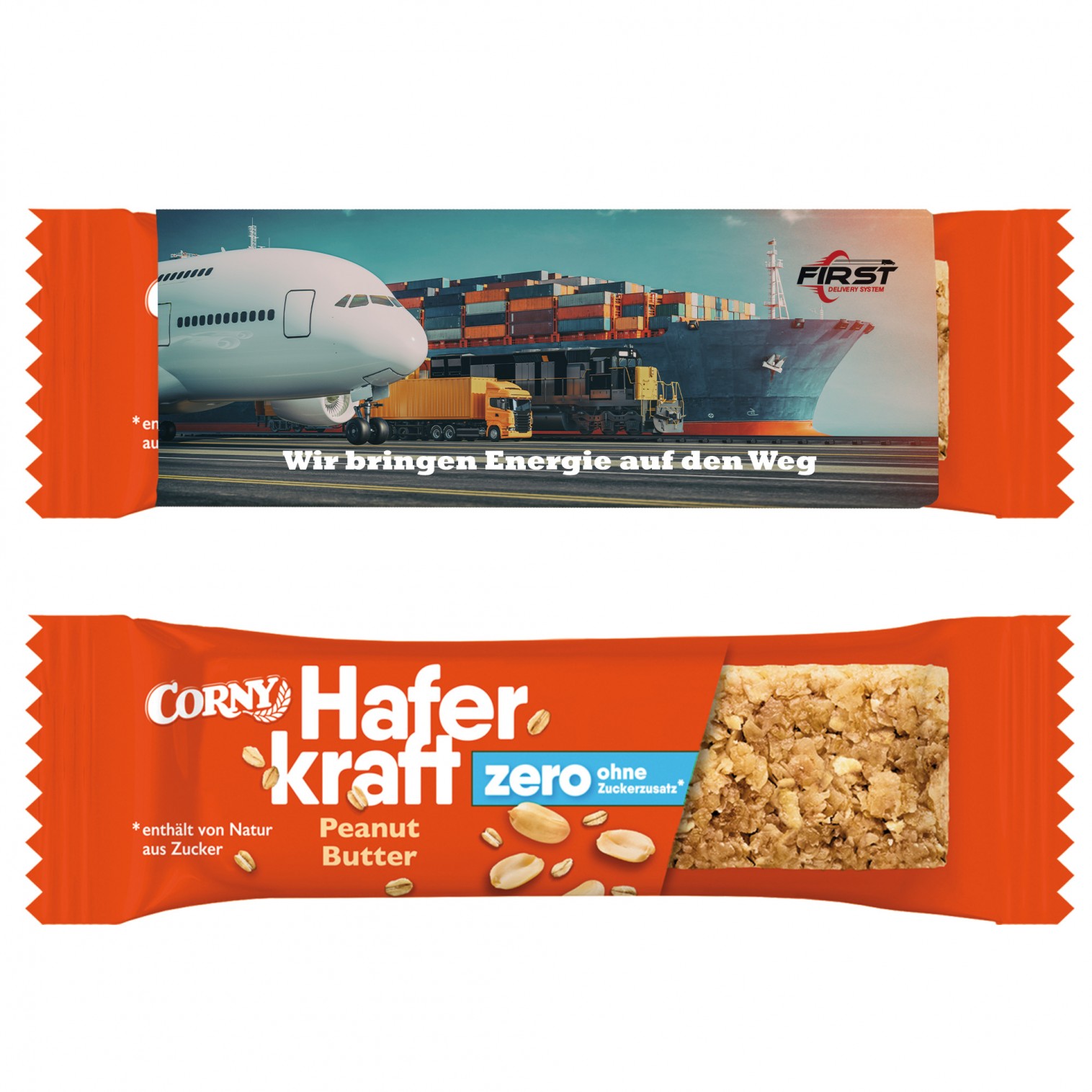 Corny Haferkraft bar in a promotional sleeve
