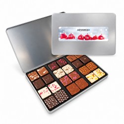 Bedruckte Pralinedose mit 24 Pralinen