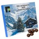 Tisch-Adventskalender Klein mit Schoko-Knusperkugeln