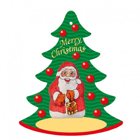 Chocolate Gift Tag Santa