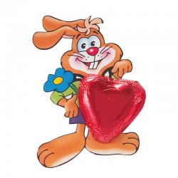 Chocolate Bunny with heart