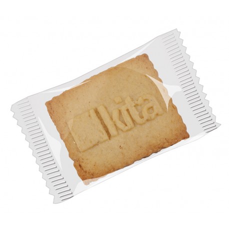 Homemade biscuits with embossed logo