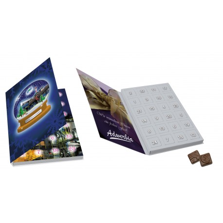 Tisch-Adventskalender im Buch- oder Laptopformat 