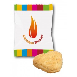 Biscuits with printed foil or banderole