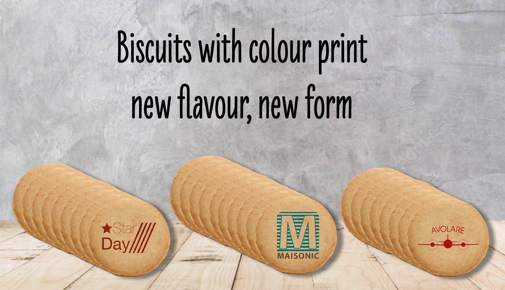 Biscuits - embossed, printed or individuall shape